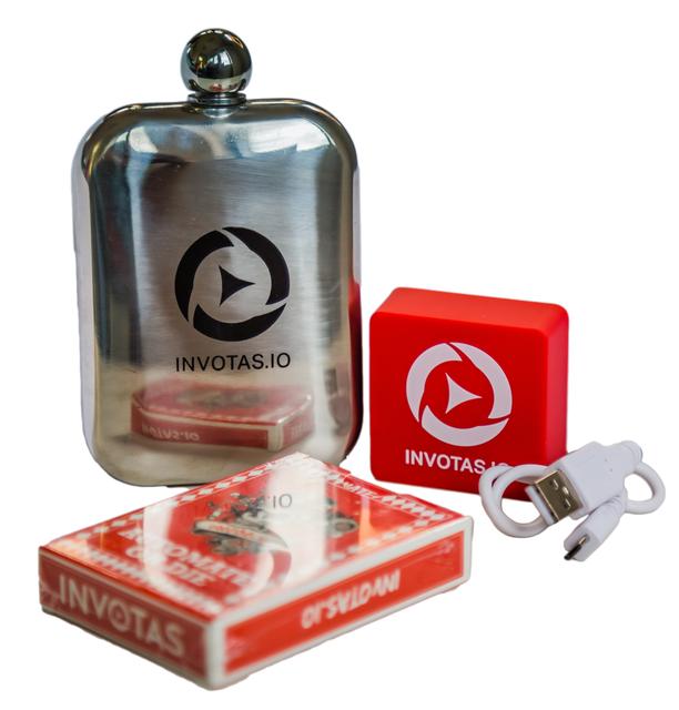 Branded Swag — Flask, Dice & USB Kit
