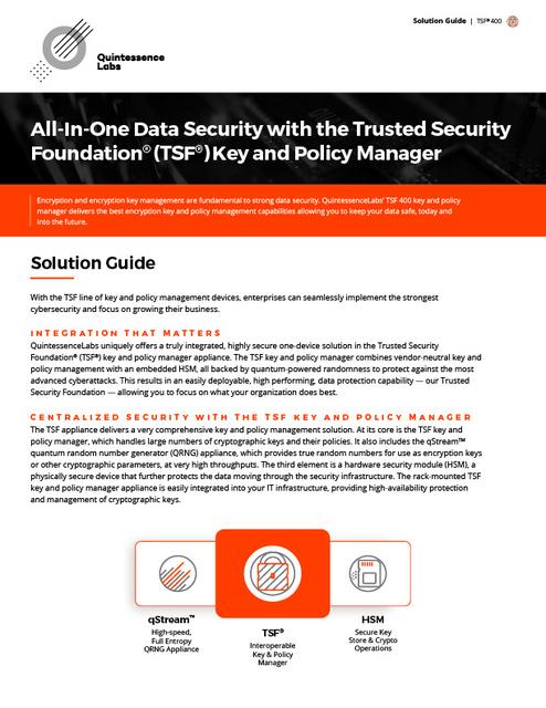 Solution Guide — Trusted Security Foundation