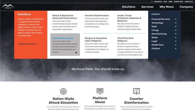 Website Concept — Solutions Navigation